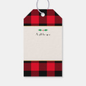 Traditioneller Weihnachts Scottie Dog Custom Red Geschenkanhänger (Rückseite)