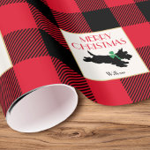 Traditioneller Weihnachts Scottie Dog Custom Red Geschenkpapier