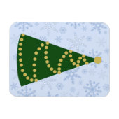 Traditioneller Weihnachtsbaum auf Snowflake Blizza Magnet (Horizontal)