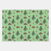 Traditioneller Weihnachtsbaum, Candy Cane Design G Geschenkpapier Set (Vorderseite 2)