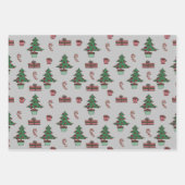 Traditioneller Weihnachtsbaum, Candy Cane Design G Geschenkpapier Set (Vorderseite)