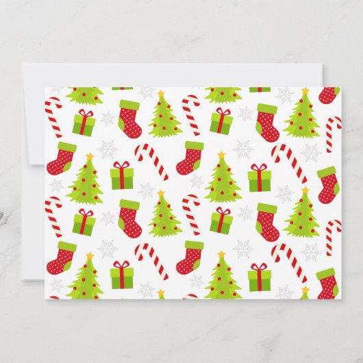 Traditioneller Weihnachtsbaum-Kartenhalter Karte (Rückseite)