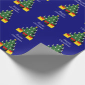 Traditioneller Weihnachtsbaum mit Kerzen Geschenkpapier (Ecke)