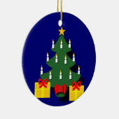 Traditioneller Weihnachtsbaum mit Kerzen Keramik Ornament (Rechts)