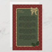 Traditioneller Weihnachtsentwurf Briefpapier (Vorne/Hinten)