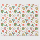 Traditioneller Weihnachtsfeiertag Geschenkpapier (Flach)