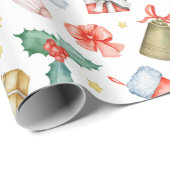 Traditioneller Weihnachtsfeiertag Geschenkpapier (Rolleneckpunkt)