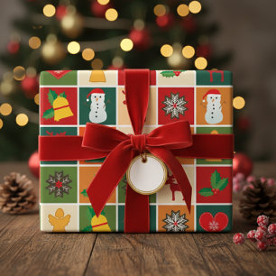 Traditioneller Weihnachtskalender Engel Heart Snow Geschenkpapier