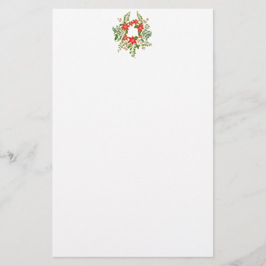 Traditioneller Weihnachtskranz Briefpapier (Vorderseite)
