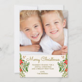 Traditioneller Weihnachtskranz ein Foto Mitteilungskarte (Vorderseite)