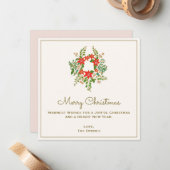 Traditioneller Weihnachtskranz Mitteilungskarte (Vorderseite/Rückseite Beispiel)