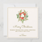 Traditioneller Weihnachtskranz Mitteilungskarte (Vorderseite)