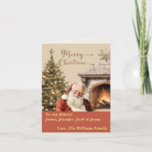 Traditioneller Weihnachtsmann bestellbar Karte (Vorderseite)