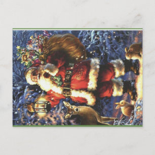 Traditioneller Weihnachtsmann Feiertagspostkarte