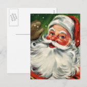 "Traditioneller Weihnachtsmann" Feiertagspostkarte (Vorne/Hinten)