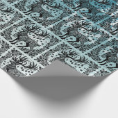 Traditioneller Weihnachtsmann Geschenkpapier (Ecke)