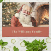 Traditioneller Weihnachtsmann Geschirrtuch (Gefaltet)