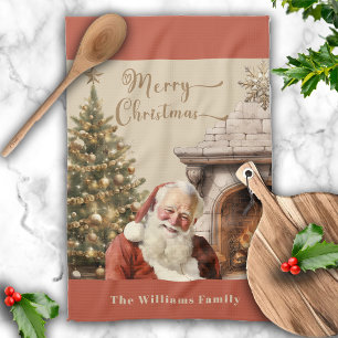 Traditioneller Weihnachtsmann Geschirrtuch