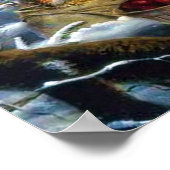 Traditioneller Weihnachtsmann im Park Poster (Ecke)