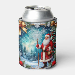 Traditioneller Weihnachtsmann im Winter Wonderland Dosenkühler