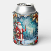 Traditioneller Weihnachtsmann im Winter Wunderland Dosenkühler (Kanne Rückseite)