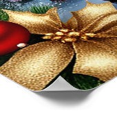 Traditioneller Weihnachtsmann im Winter Wunderland Poster (Ecke)