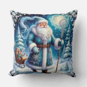 Traditioneller Weihnachtsmann in einer festlichen Kissen