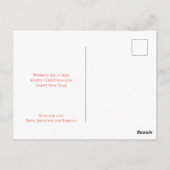 Traditioneller Weihnachtswaldmalereiurlaub Postkarte (Rückseite)