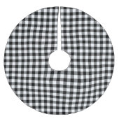 Traditioneller White Black Buffalo Lumberjack Karo Polyester Weihnachtsbaumdecke (Vorderseite)