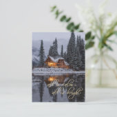 Traditioneller Winterurlaub Weihnachten Postkarte (Stehend Vorderseite)