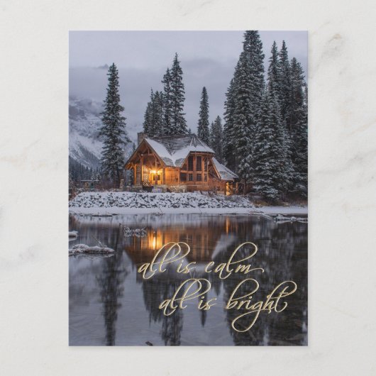 Traditioneller Winterurlaub Weihnachten Postkarte (Vorderseite)