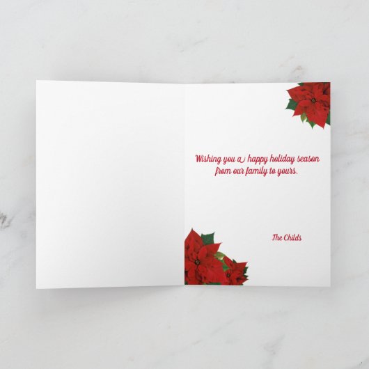 Traditioneller Yuletide Weihnachtsfeiertag Strumpf Dankeskarte (Innenseite)