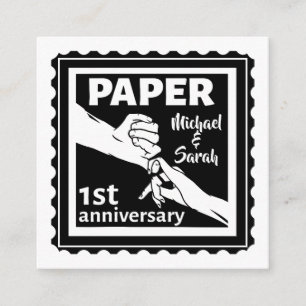 Traditionelles 1. Hochzeitstag Begleitkarte