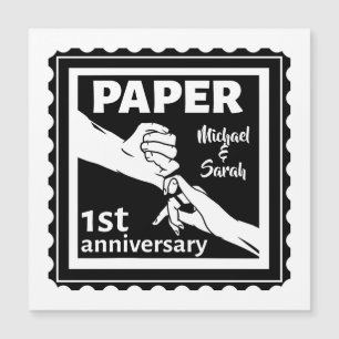 Traditionelles 1. Hochzeitstag Magnetkarte
