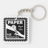 Traditionelles 1. Hochzeitstag Schlüsselanhänger (Rückseite)