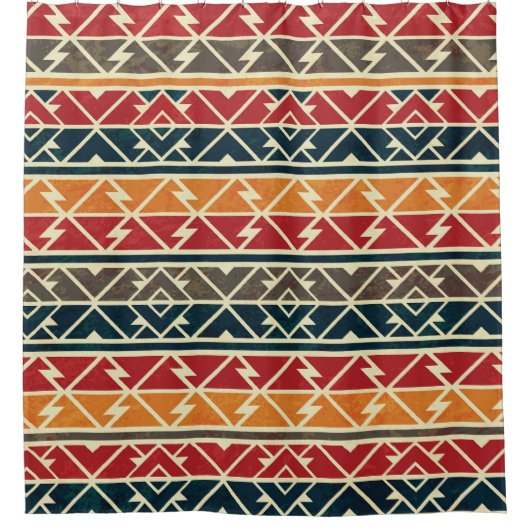 Traditionelles afrikanisches Muster Duschvorhang (Vorderseite)