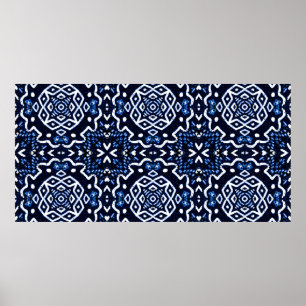 Traditionelles afrikanisches Muster Tilework. Luxu Poster