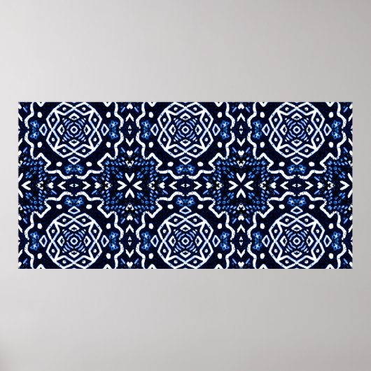 Traditionelles afrikanisches Muster Tilework. Luxu Poster (Vorne)