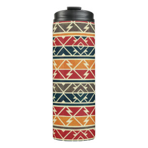 Traditionelles afrikanisches nahtloses Musterdesig Thermosbecher