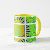 Traditionelles Afrikanisches Schwarzes 11 oz Ringe Tasse (VorderseiteRechts)