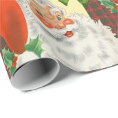 Traditionelles altmodisches Vintages Weihnachtsfes Geschenkpapier (Rolleneckpunkt)