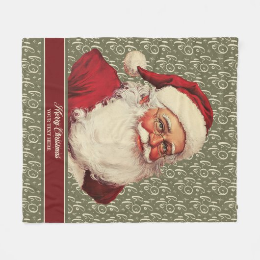 Traditionelles altmodisches Weihnachtsgeschenk Fleecedecke (Vorderseite (Horizontal))