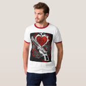 Traditionelles amerikanisches Tattoo-Design T-Shirt (Vorne ganz)