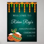 Traditionelles Annaprashan-Begrüßungszeichen Poster (Vorne)
