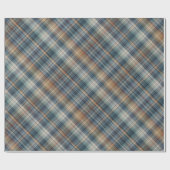 Traditionelles Aquamarines blaues Beige Tan Taupe  Geschenkpapier (Flach)