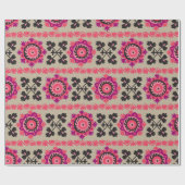 Traditionelles asianisches Suzanne nahtloses Muste Geschenkpapier (Flach)