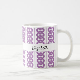 Traditionelles asiatisches Kettenmuster mit Namen Kaffeetasse