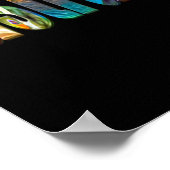 Traditionelles Australien farbenfroher Text Poster (Ecke)