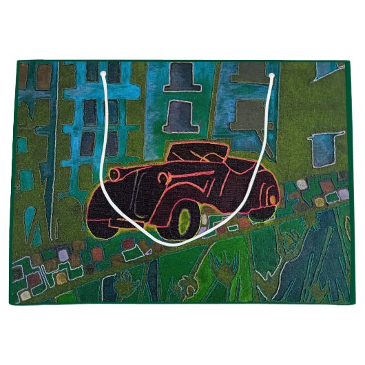 Traditionelles Auto Große Geschenktüte (Vorderseite)