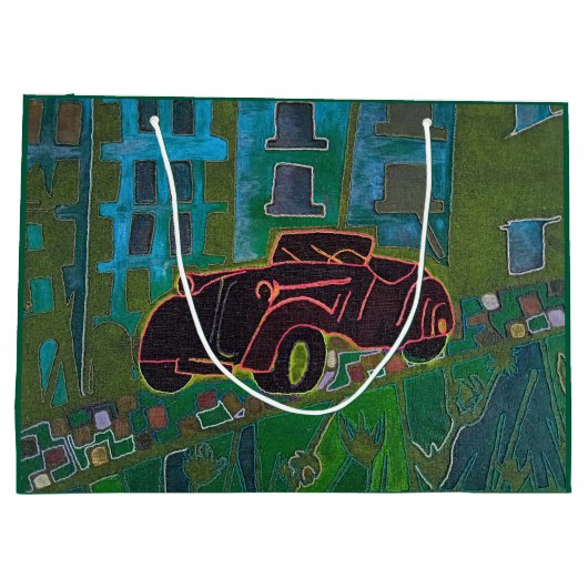 Traditionelles Auto Große Geschenktüte (Rückseite)